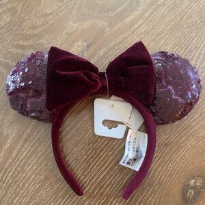 Minnie Mouse Bordeaux Ears Headband